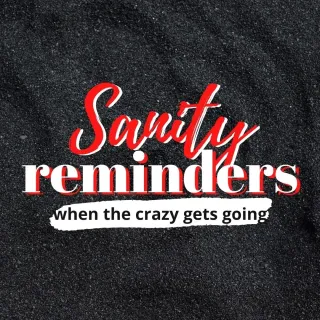 Sanity Reminders when the Crazy Gets Going