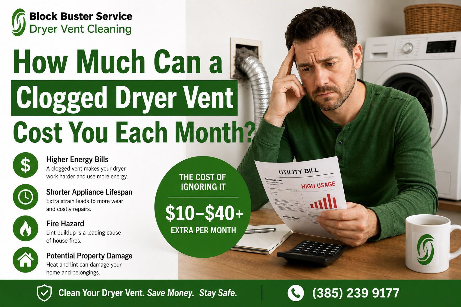 How Much Can a Clogged Dryer Vent Cost You Each Month?