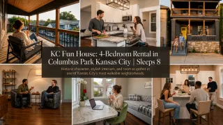 KC Fun House: 4-Bedroom Rental in Columbus Park Kansas City | Sleeps 8