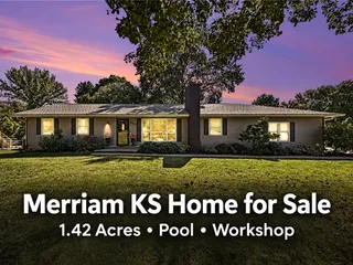 Merriam KS Home for Sale | 1.42 Acres, Pool & Workshop