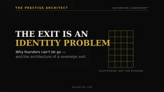 The Founder's Exit Is an Identity Problem, Not an Org Chart