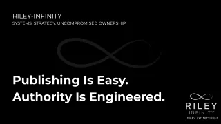Publishing Is Easy. Authority Is Engineered.