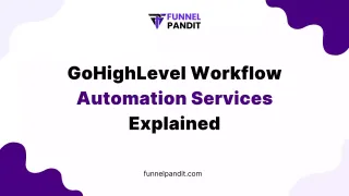 GoHighLevel Workflow Automation Services Explained