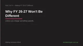 Why FY 26-27 Won't Be Different (Unless You Change Something Specific)