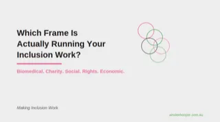Which Frame Is Actually Running Your Inclusion Work?