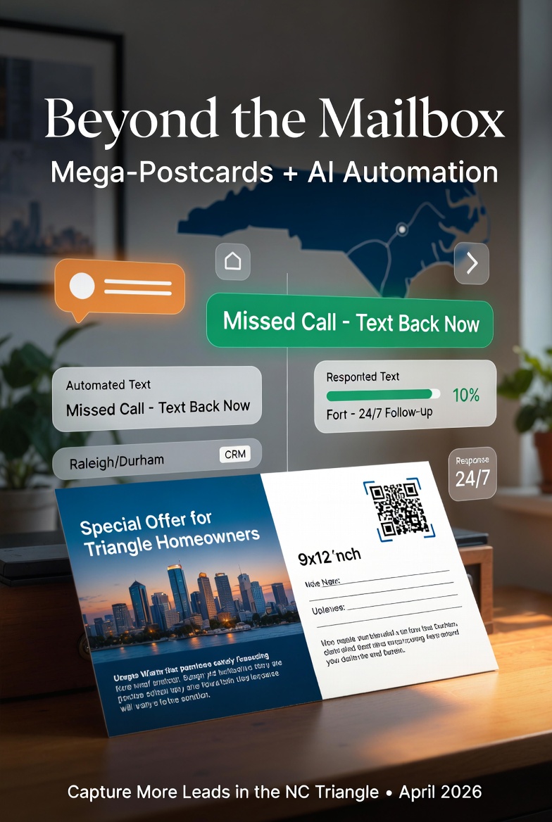Beyond the Mailbox: How Mega-Postcards + AI Automation Help Triangle Businesses Capture More Leads in April 2026