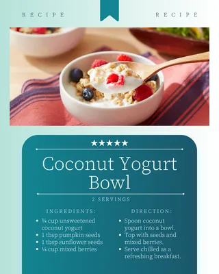 Healthy Coconut Yogurt Bowl Recipe