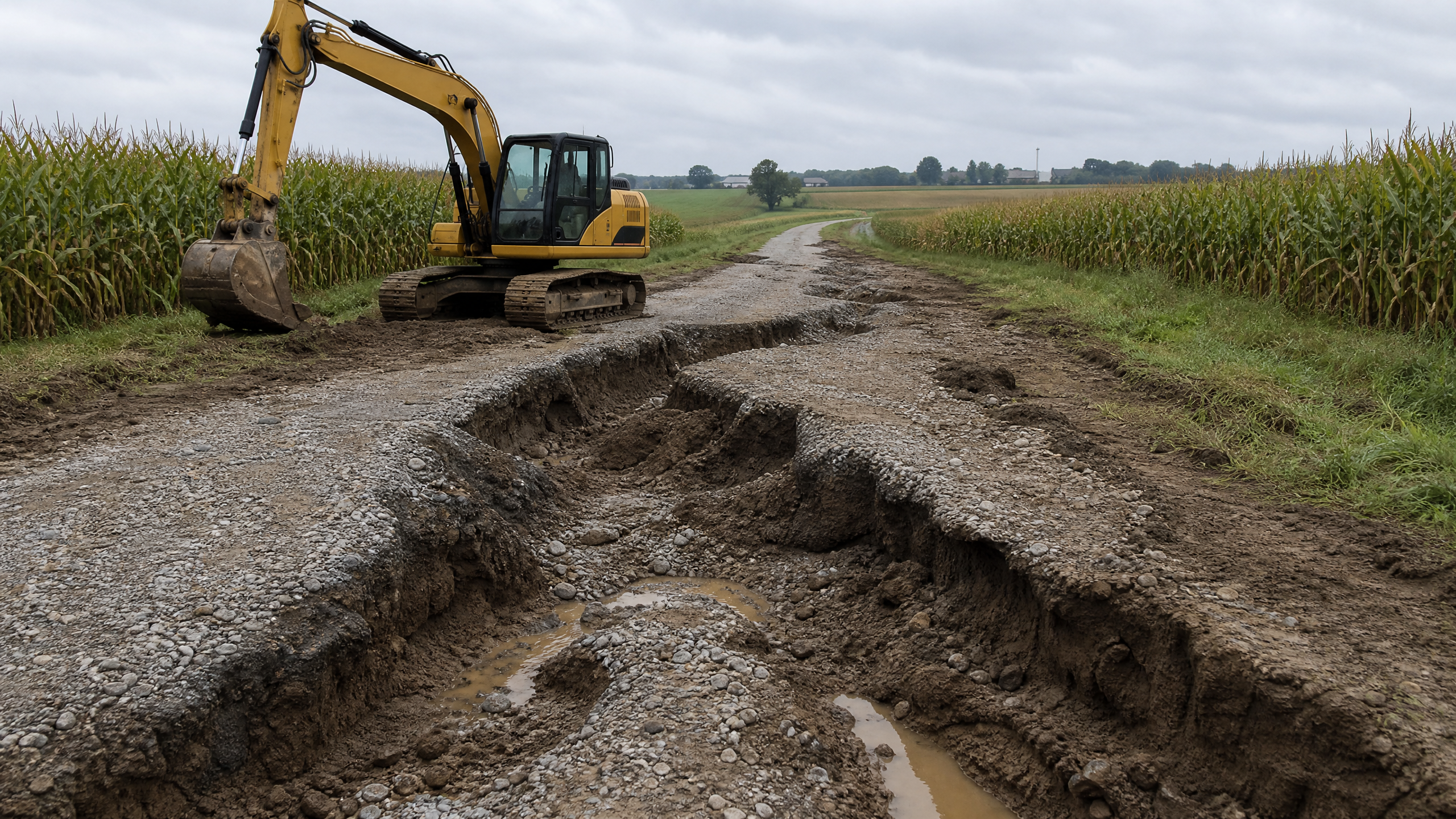How to Fix a Washed-Out Driveway or Farm Lane Near Mercer County, IL
