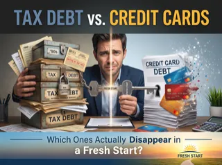 Tax Debt vs. Credit Cards: Which Ones Actually Disappear in a Fresh Start?
