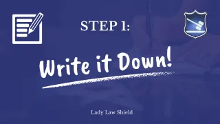 STEP 1: WRITE. IT. DOWN.