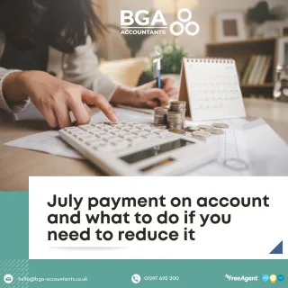 July payment on account and what to do if you need to reduce it