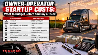 Owner-Operator Startup Costs: What to Budget Before You Buy a Truck