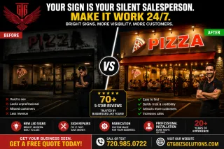New Pizza Sign