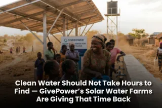 Clean Water Should Not Take Hours to Find — GivePower’s Solar Water Farms Are Giving That Time Back