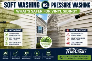 Soft Washing vs. Pressure Washing Vinyl Siding | What’s Safer?