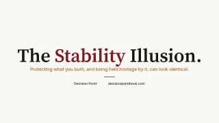 The Stability Illusion