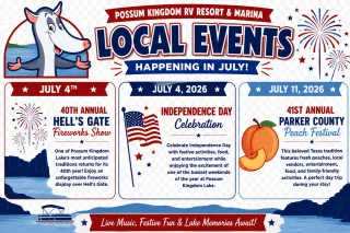July at Possum Kingdom Lake: Events, Fireworks & RV Stays