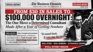 From $30 in Sales to $100,000 Overnight: The One Move a Determined Consultant Made After a Year of Getting Nowhere