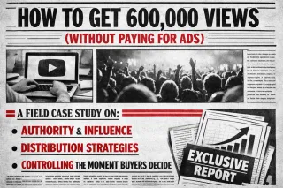 How to Get 600,000 Views (Without Paying for Ads) A field case study on authority, distribution, and controlling the moment buyers decide