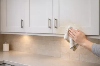 Why Your Kitchen Cabinets Feel Sticky (And How to Fix Grease Buildup)