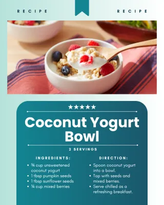 Enjoy a Delicious Coconut Yogurt Bowl
