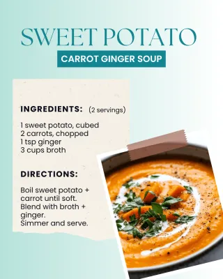 Nutritious Sweet Potato Carrot Soup Recipe