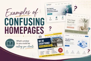 Examples of confusing homepages