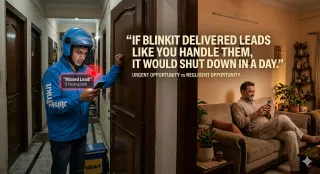 “If Blinkit Delivered Leads Like You Handle Them, It Would Shut Down in a Day."