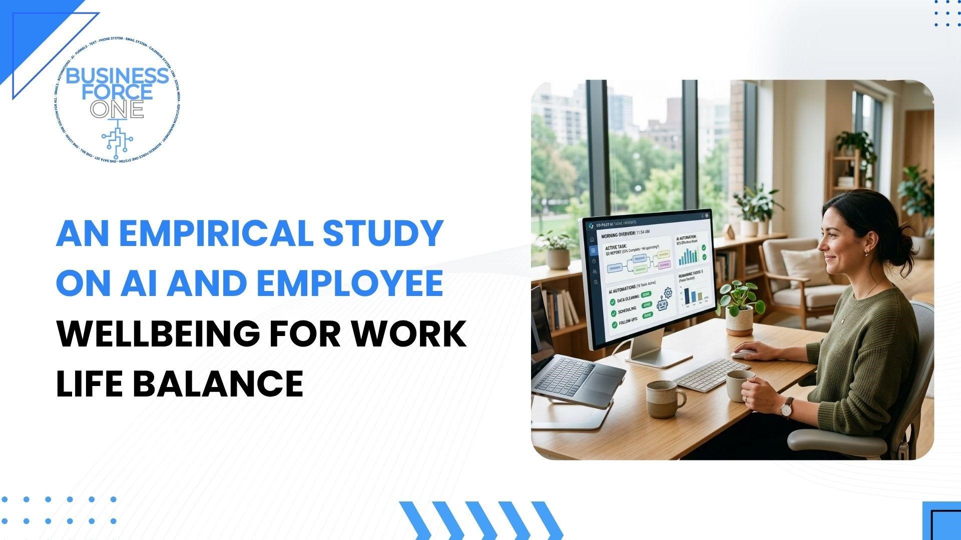 An Empirical Study on AI and Employee Wellbeing For Work Life Balance