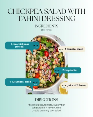 Healthy Chickpea Salad Recipe with Tahini