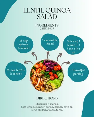 Healthy Lentil Quinoa Salad Recipe
