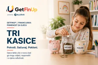 Tri staklenke: potroši, sačuvaj, podijeli — novac za djecu