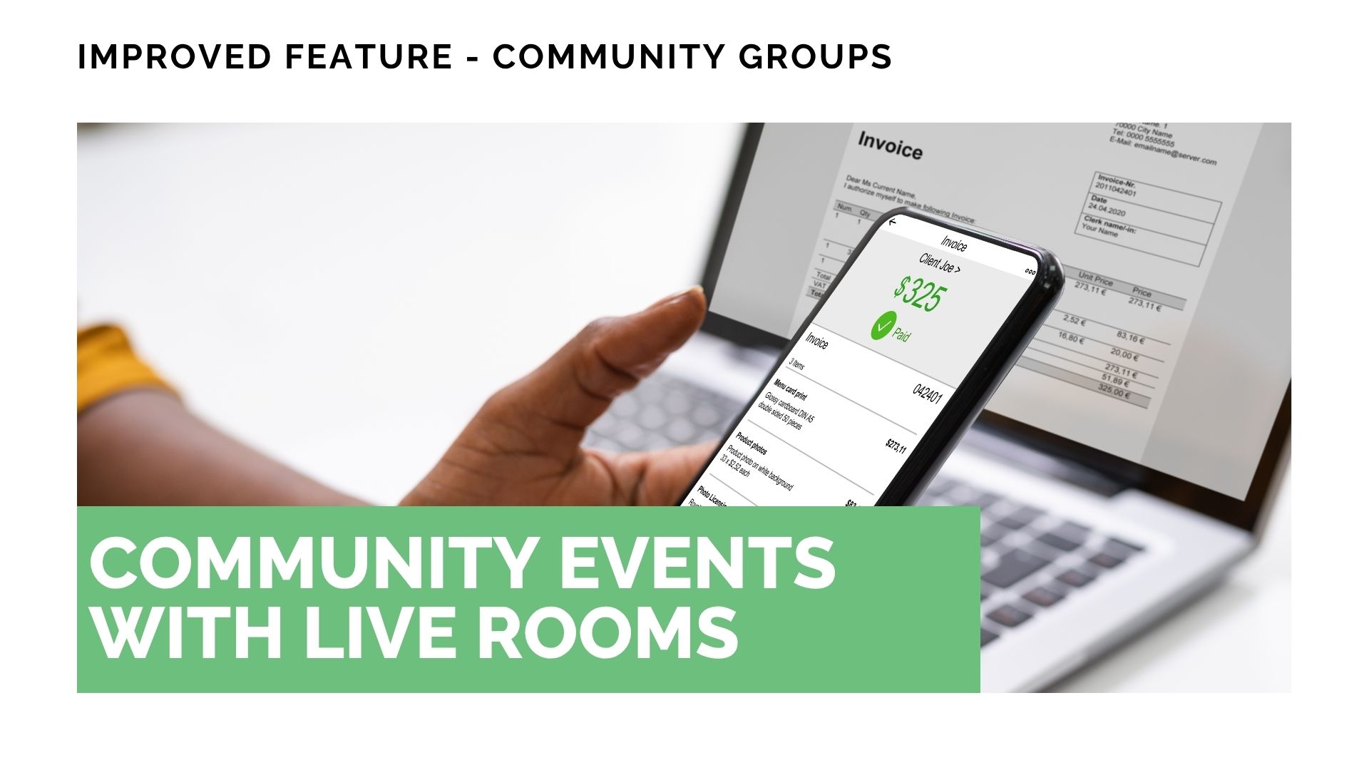 Improved Feature: Community Events with Live Rooms