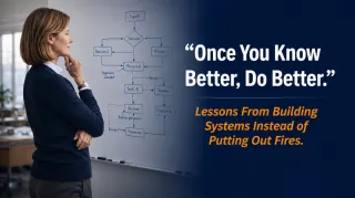 Once You Know Better, Do Better: Lessons From Building Systems Instead of Putting Out Fires