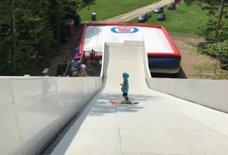 No snow? No problem! Holderness skiers flip, spin, and grab all summer long!