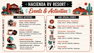 June Events at Hacienda RV Resort