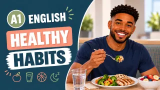 Talk About Healthy Habits in English | A1 English Lesson