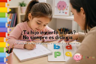 ¿Por qué los niños invierten letras al escribir o al leer? 