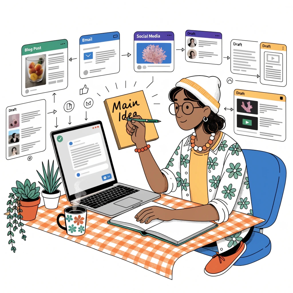 Turn One Idea Into Ten: How Authors Use AI to Batch Their Content