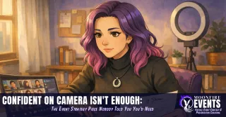 Confident on Camera Isn't Enough: The Event Strategy Piece Nobody Told You You'd Need