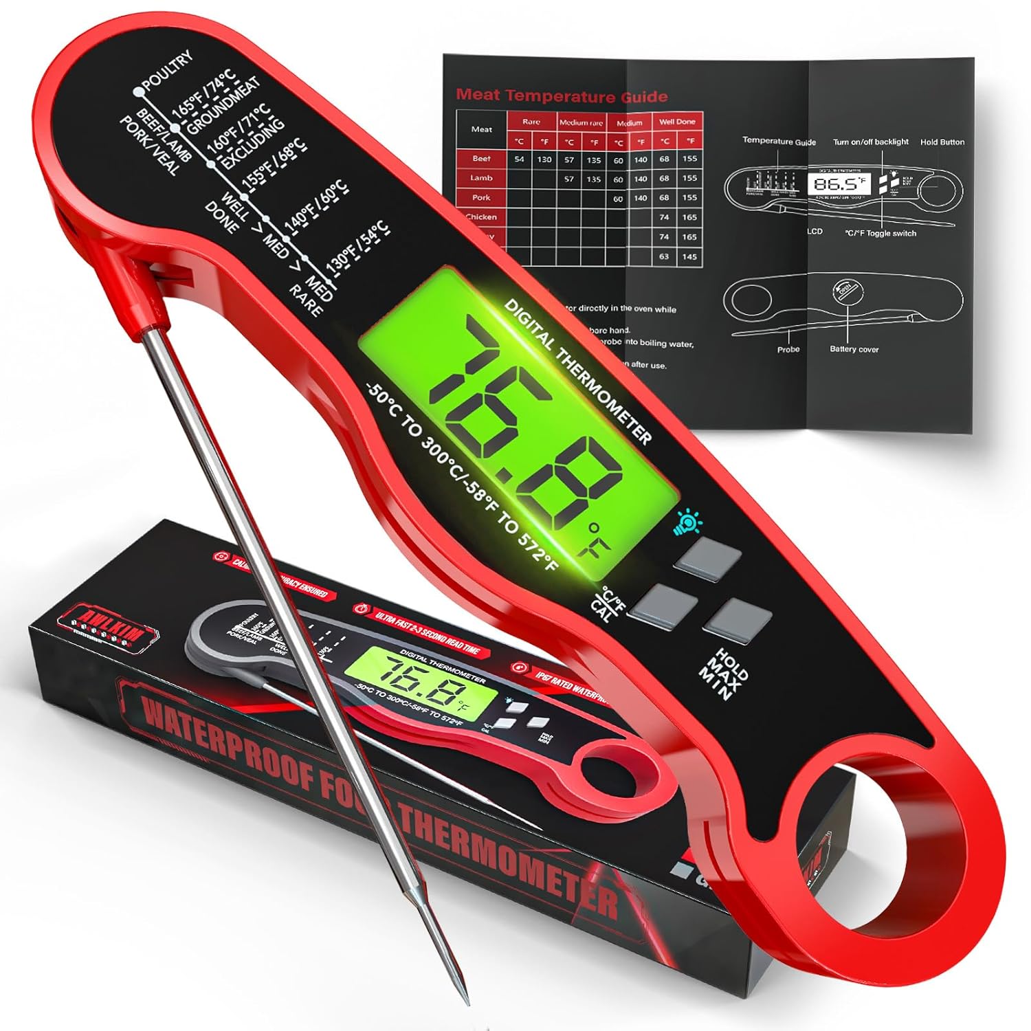 AWLKIM Digital Meat Thermometer Review: Fast, Accurate, Waterproof