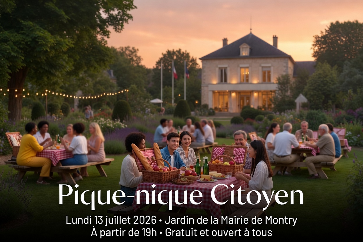 MONTRY - Un pique-nique citoyen organise le 13 juillet dans le jardin de la mairie