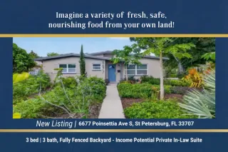 Stunning 3 bedroom Home for Sale with Food Forest, Private In-Law Suite, Pasadena neighborhood in St Petersburg, FL
