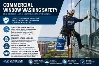 Commercial Window Washing Safety: Residential and Commercial Pressure