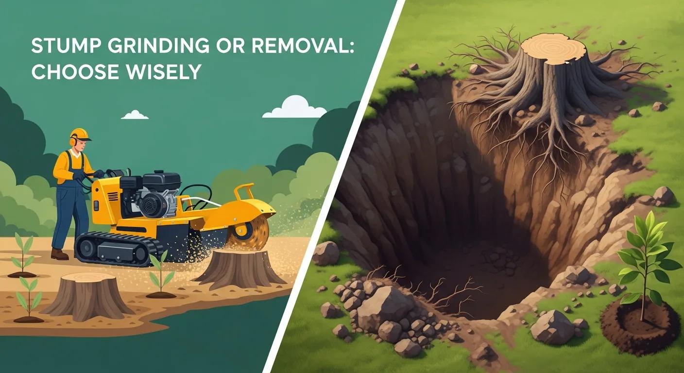 Stump Grinding vs. Stump Removal: Which is Right for You?