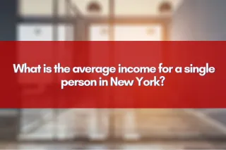  What is the average income for a single person in New York?