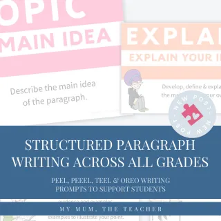 Paragraph Writing using PEEL, TEEL & OREO