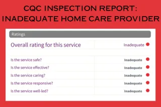 CQC Inspection Report breakdown for training and development related aspects that impact care: Inadequate home care service in special measures