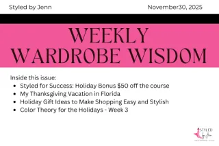 Weekly Wardrobe Wisdom – November 30: Holiday Style, Big Savings & My Thanksgiving Getaway