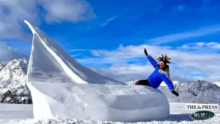 Featured on BBC Look North Yorkshire & North Midlands Afternoon News talking about being back in Yorkshire after another exciting snow sculpting adventure with my best mate Justin Scott